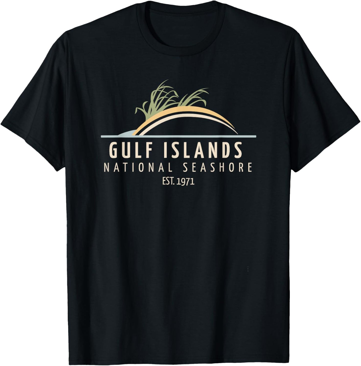 Souvenir Gift Gulf Islands National Seashore T-Shirt - T-Shirt | Black