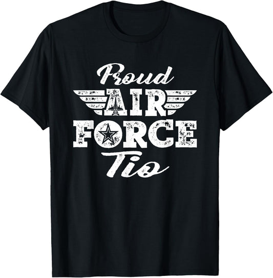 Proud US Air Force Tio - Pride Military Family Uncle Gifts T-Shirt - T-Shirt | Black