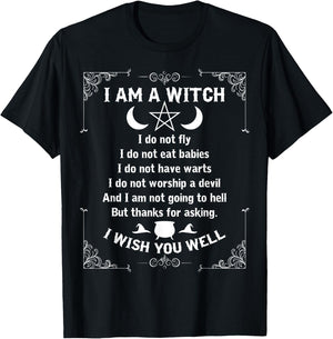 I Am A Witch - Pagan Witch Wicca Wiccan Shirt for T-Shirt - T-Shirt | Black