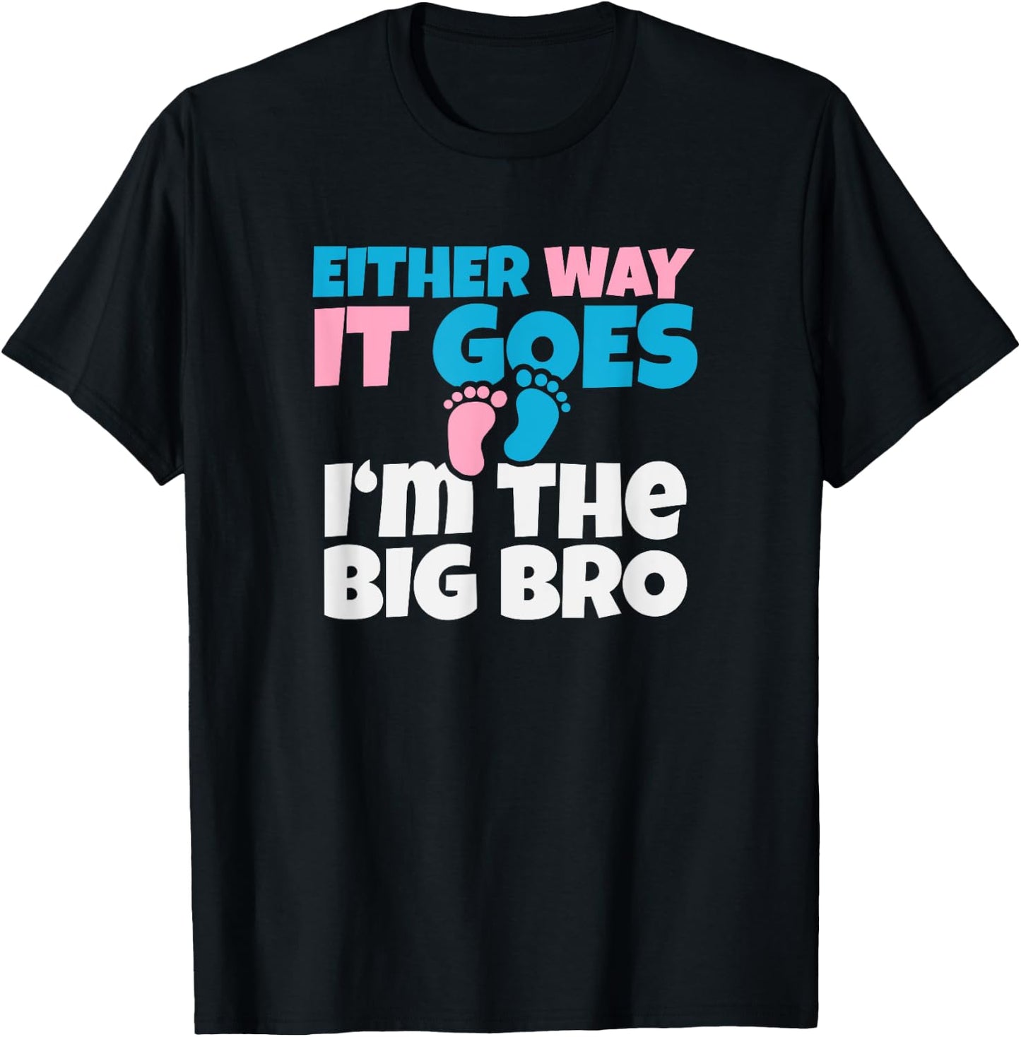 Baby Announcement to Big Brother , Gender Reveal Shirt Gift T-Shirt - T-Shirt | Black