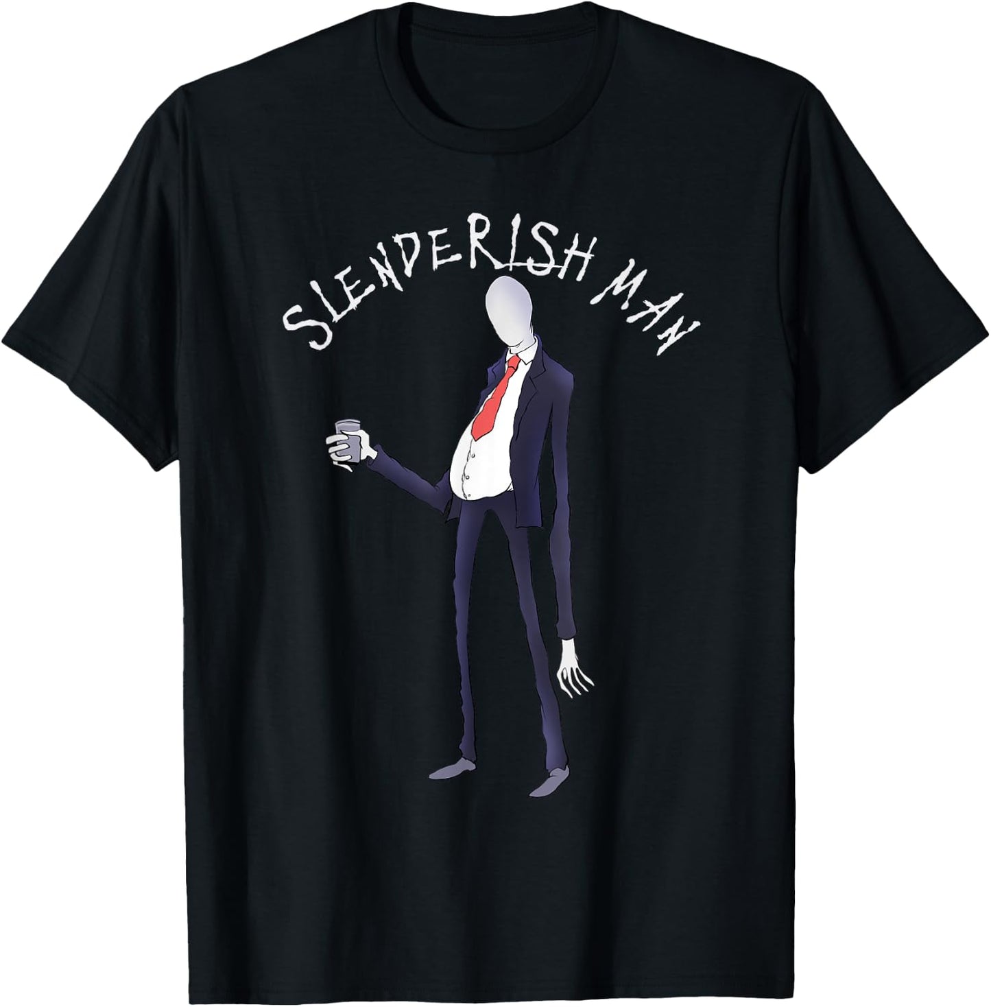 Easy Halloween costume funny slenderman men's T-Shirt - T-Shirt | Black