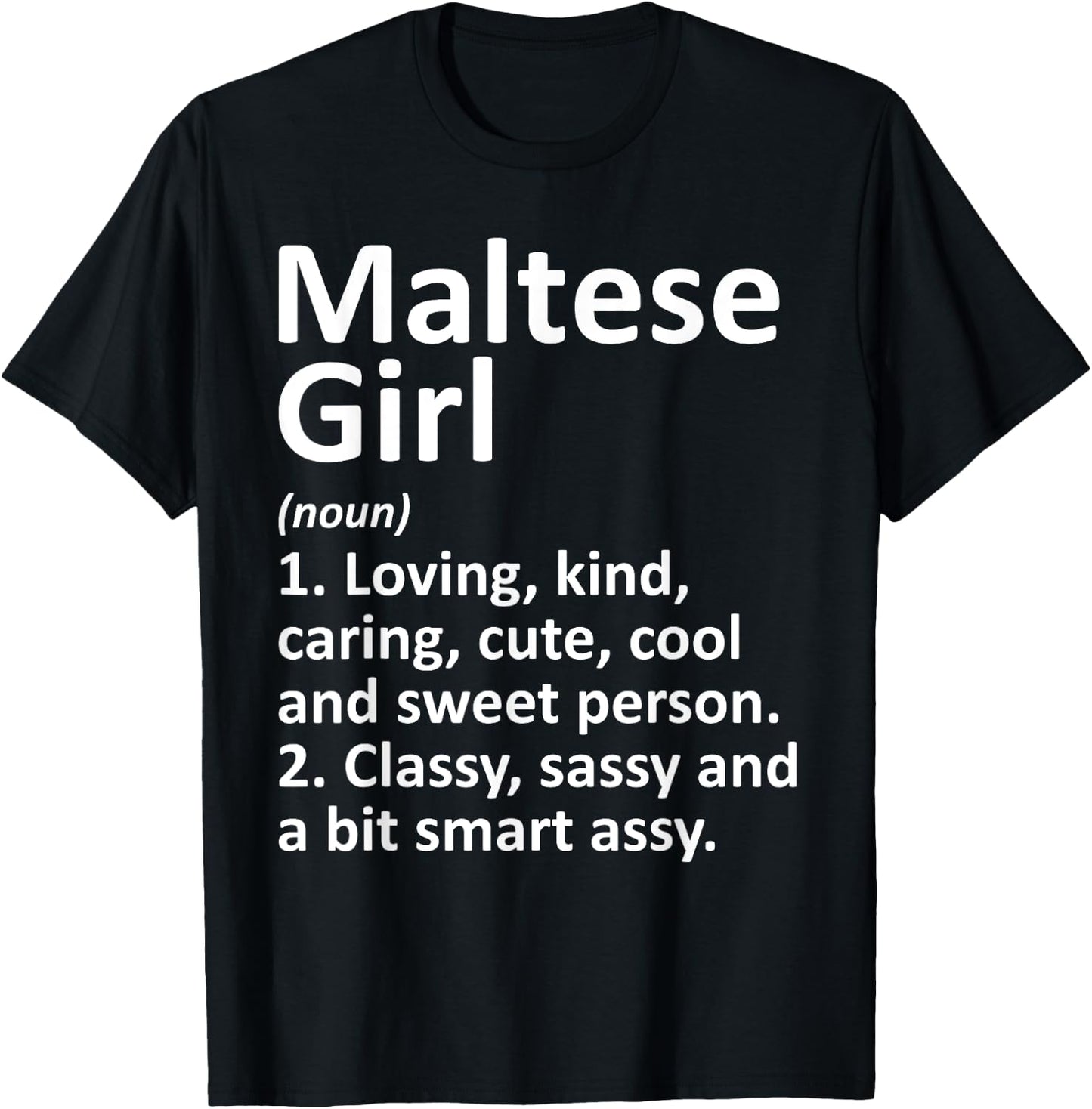 MALTESE GIRL MALTA Gift Funny Country Home Roots Descent T-Shirt - T-Shirt | Black