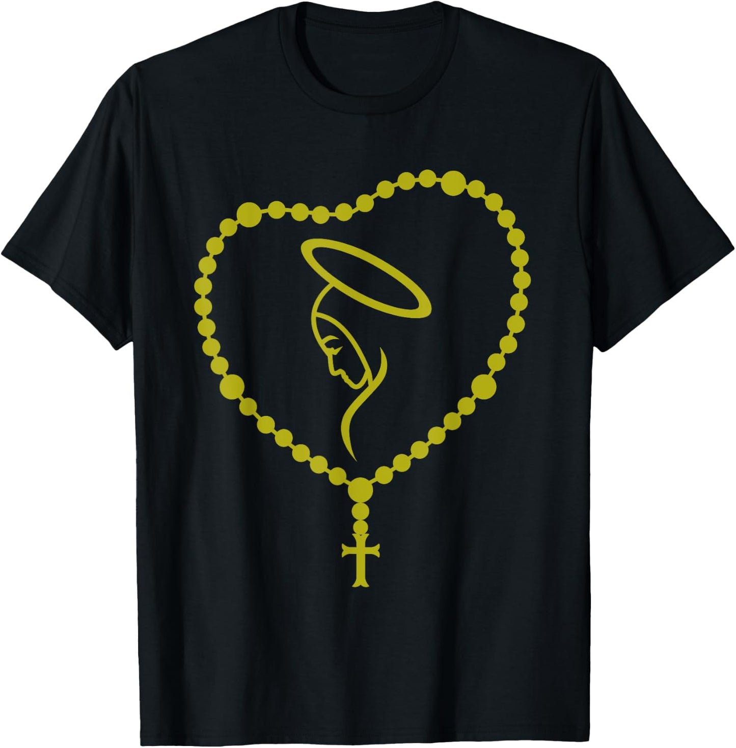 The Holy Rosary Virgin Mary Funny Catholics Christian Gift T-Shirt - T-Shirt | Black