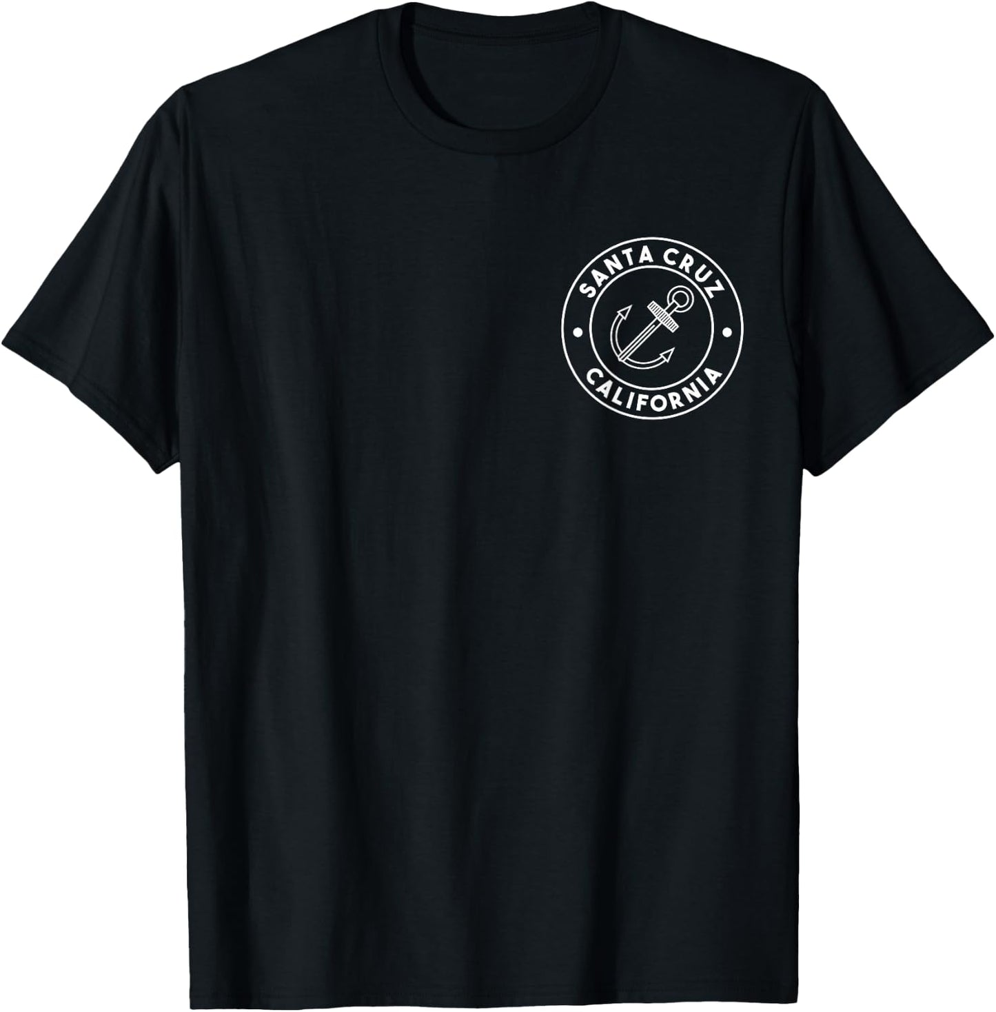 Santa Cruz California Souvenirs Pocket Logo T-Shirt - T-Shirt | Black