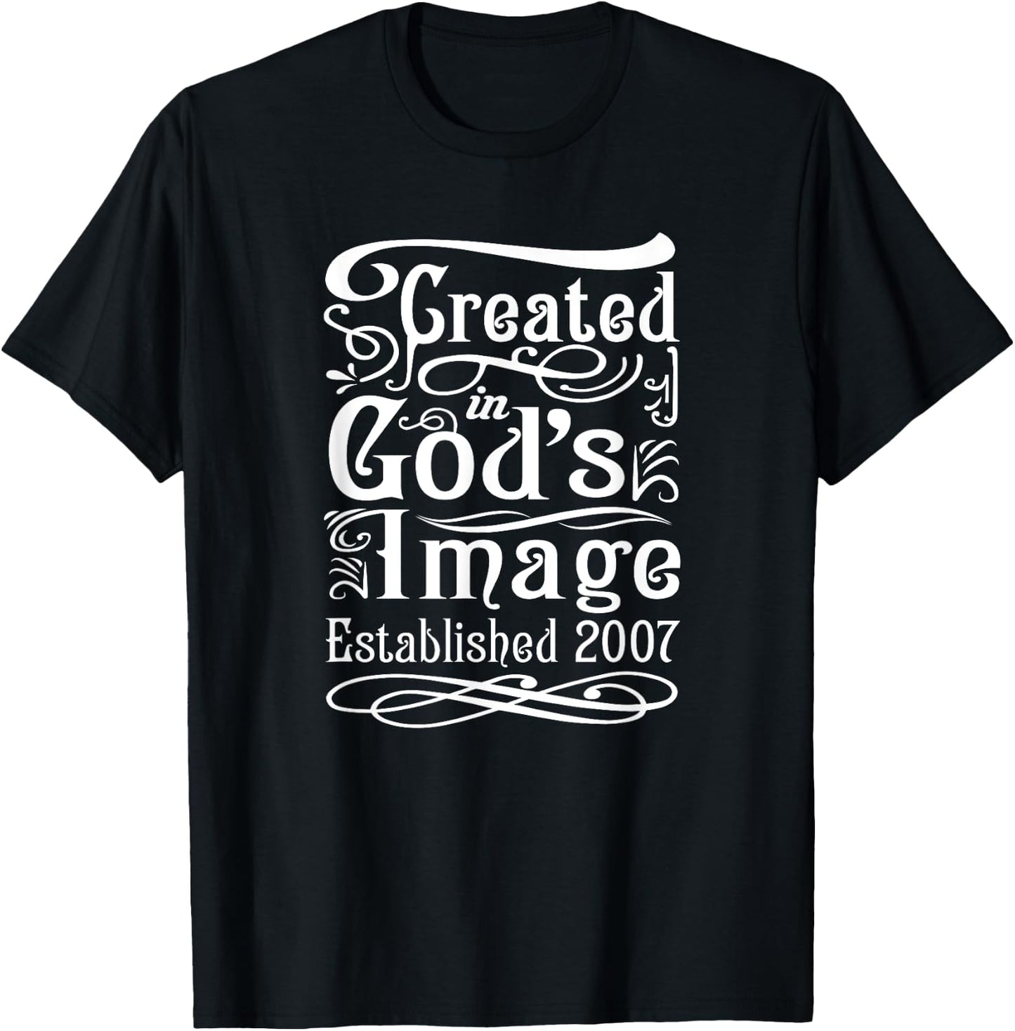 18 Year Old Christian Jesus and God 2007 18th Birthday T-Shirt - T-Shirt | Black