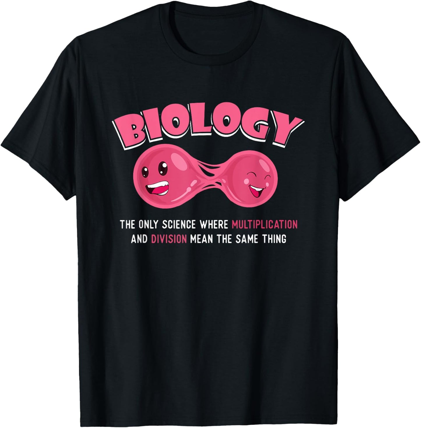 Funny Biologist Biology Teacher Cell Science Biology Student Men Women Girls Kids T-Shirt - T-Shirt | Black