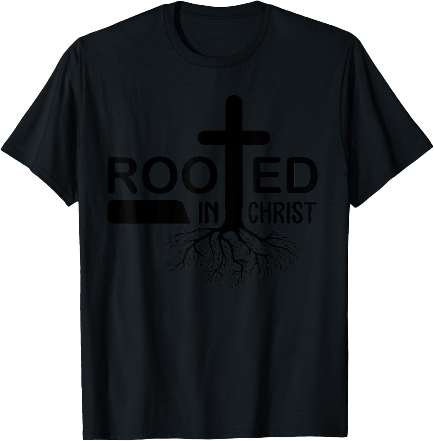 Rooted In Christ T-Shirt - T-Shirt | Black