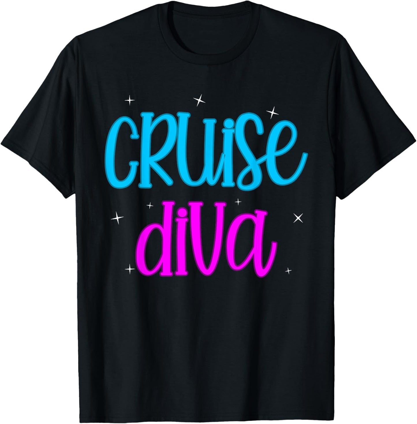 Cruise Ship Diva Women Girls Travel Summer Holiday T-Shirt - T-Shirt | Black