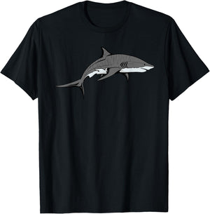 Tiger Shark Graphic Cool Shark T-Shirt - T-Shirt | Black
