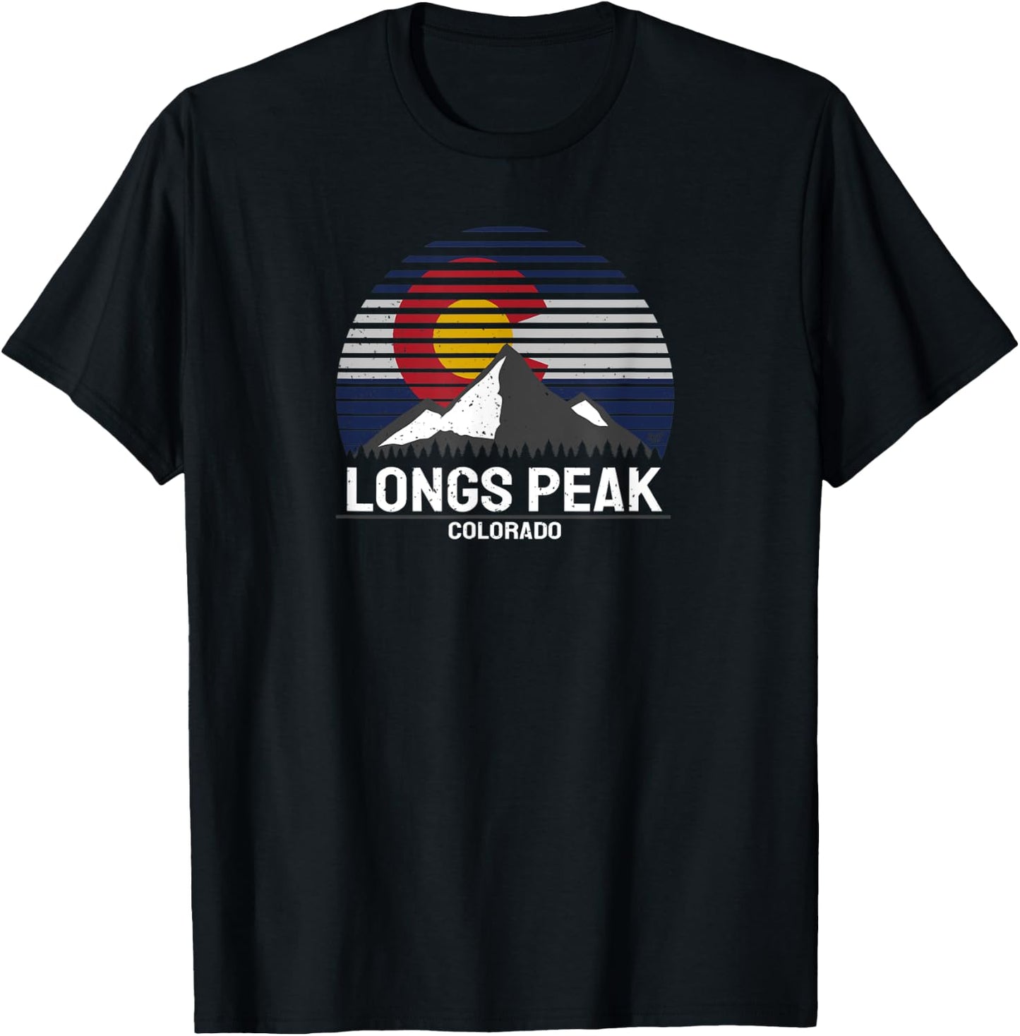 Longs Peak Colorado Rocky Mountain Hiking T-Shirt - T-Shirt | Black
