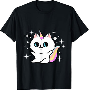 Caticorn Cat Unicorn T-Shirt - T-Shirt | Black
