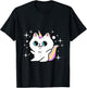 Caticorn Cat Unicorn T-Shirt - T-Shirt | Black