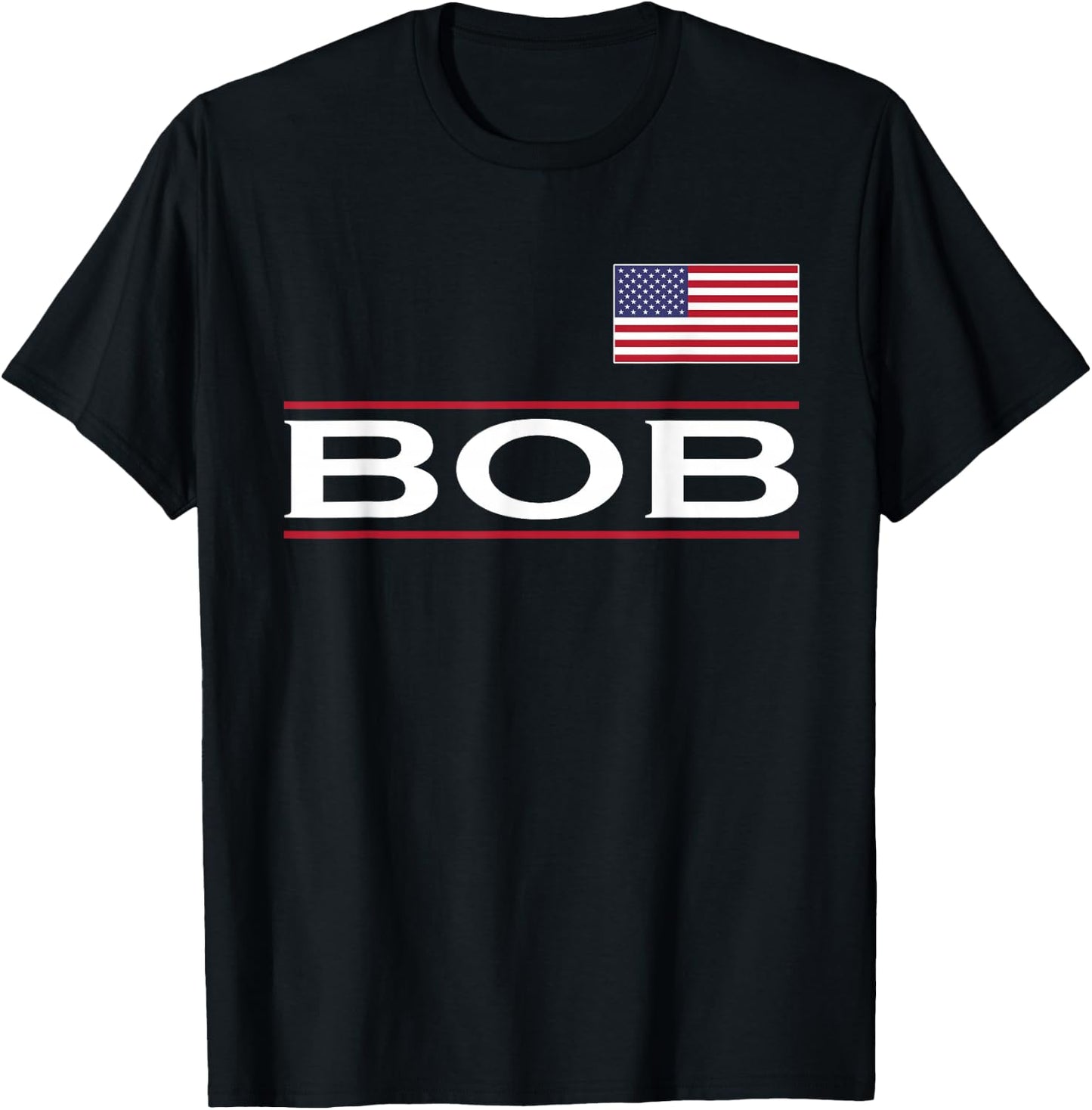 BOB Personalized Name Funny Birthday Gift T-Shirt - T-Shirt | Black