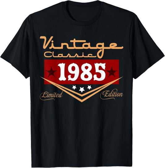 Vintage 40th Birthday Decorations Vintage 1985 40 Years Old T-Shirt - T-Shirt | Black