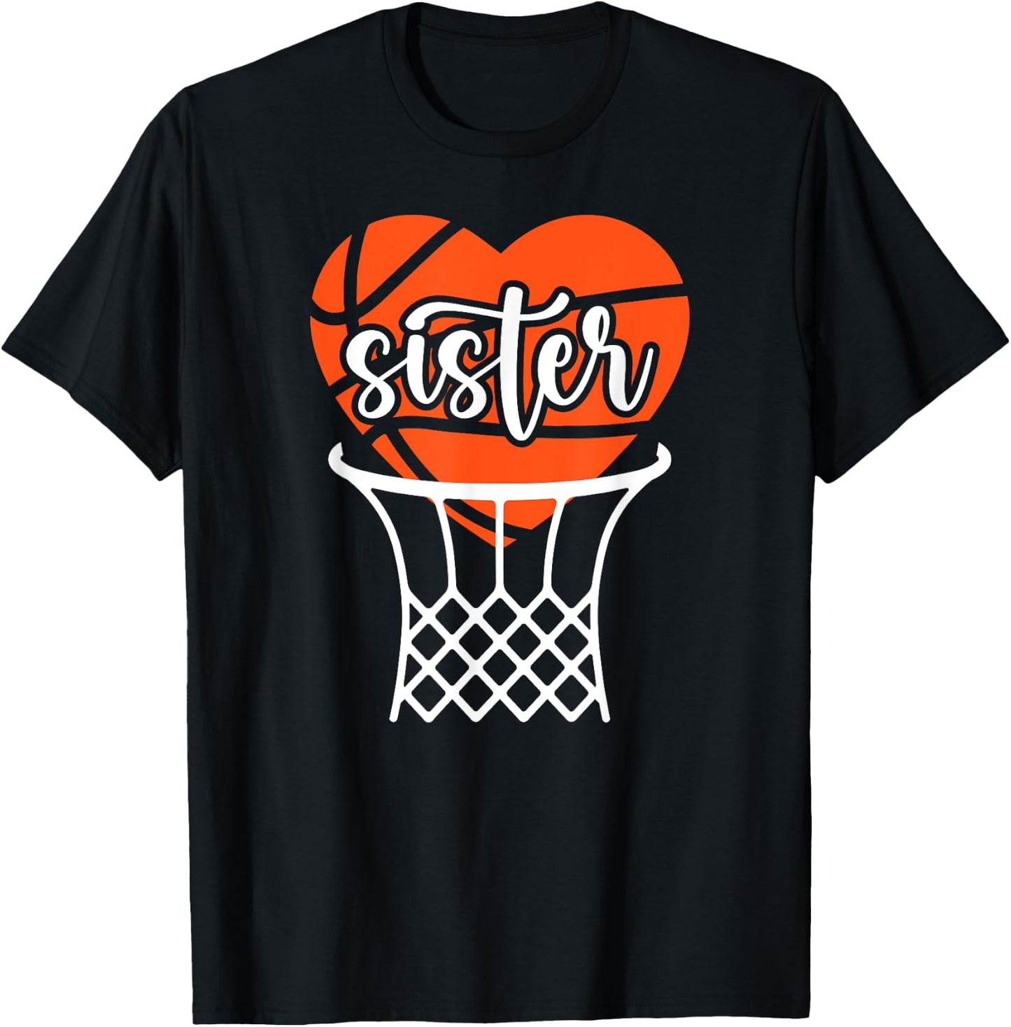 Basketball Sister Basketball Player's Sister Basketball Sis T-Shirt - T-Shirt | Black