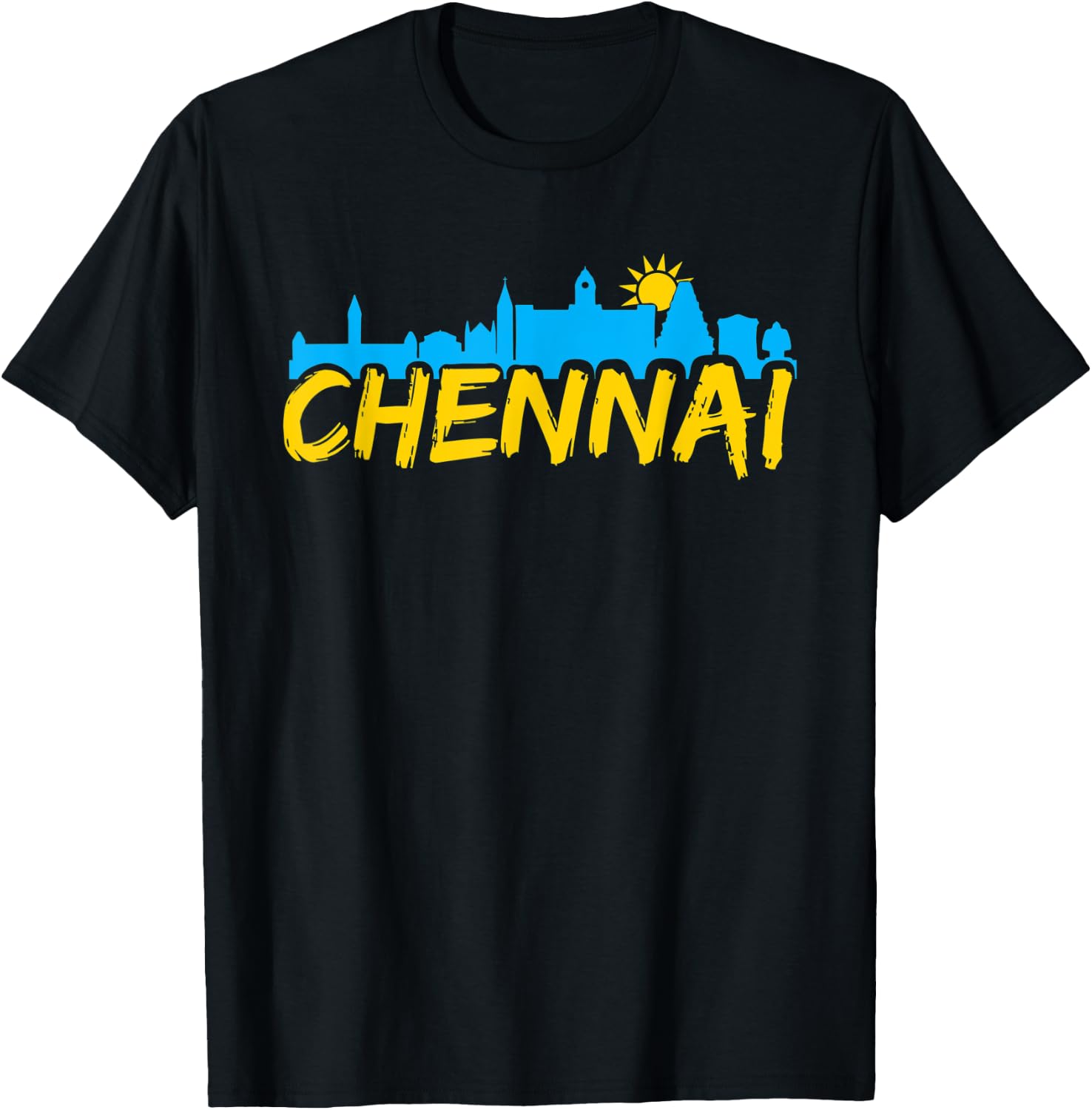Chennai Madras Sky Tamil Tamilnadu T-Shirt - T-Shirt | Black