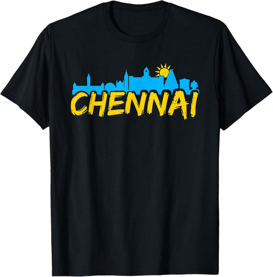 Chennai Madras Sky Tamil Tamilnadu T-Shirt - T-Shirt | Black
