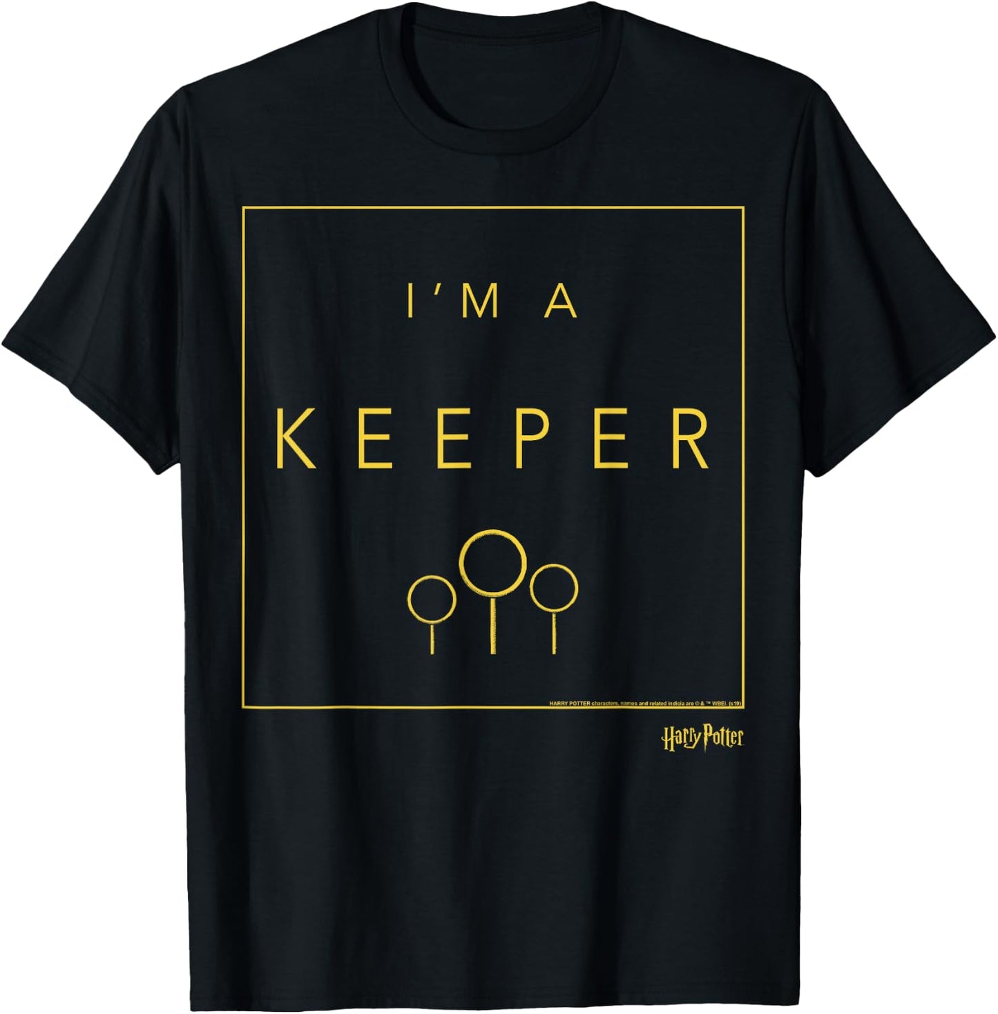 Harry Potter Quidditch I'm A Keeper T-Shirt - T-Shirt | Black