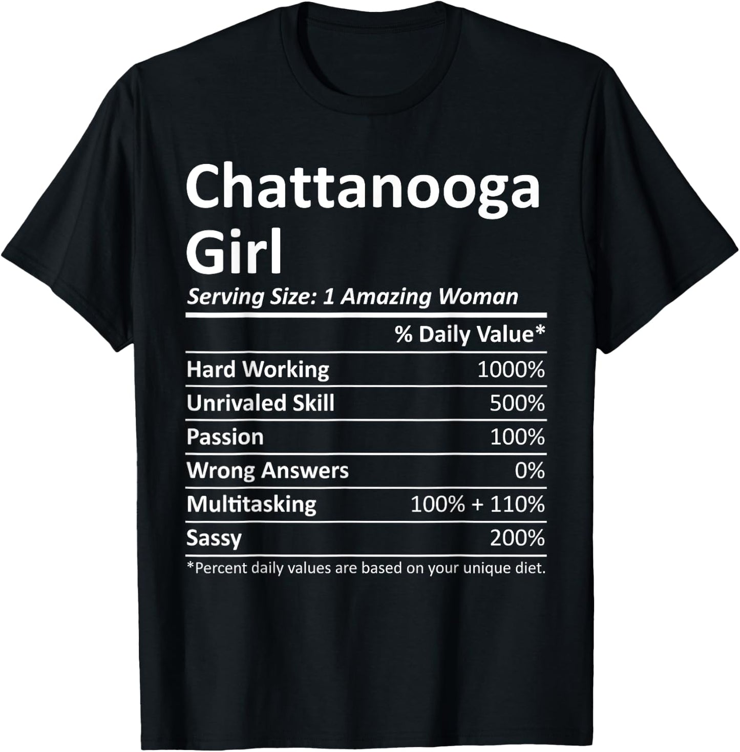 CHATTANOOGA GIRL TN TENNESSEE Funny City Home Roots USA Gift T-Shirt - T-Shirt | Black