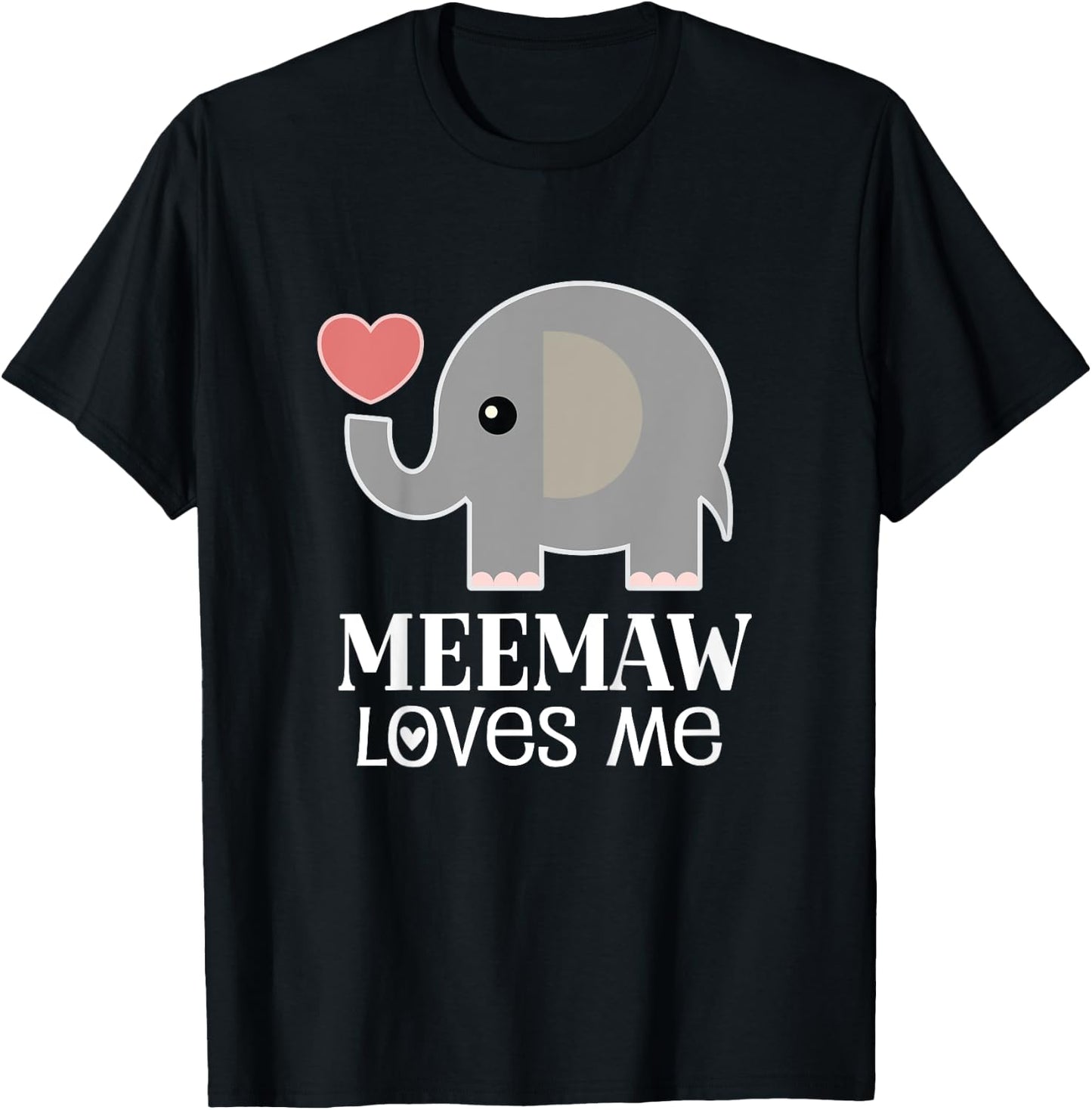 Meemaw Loves Me Grandchild T-Shirt - T-Shirt | Black