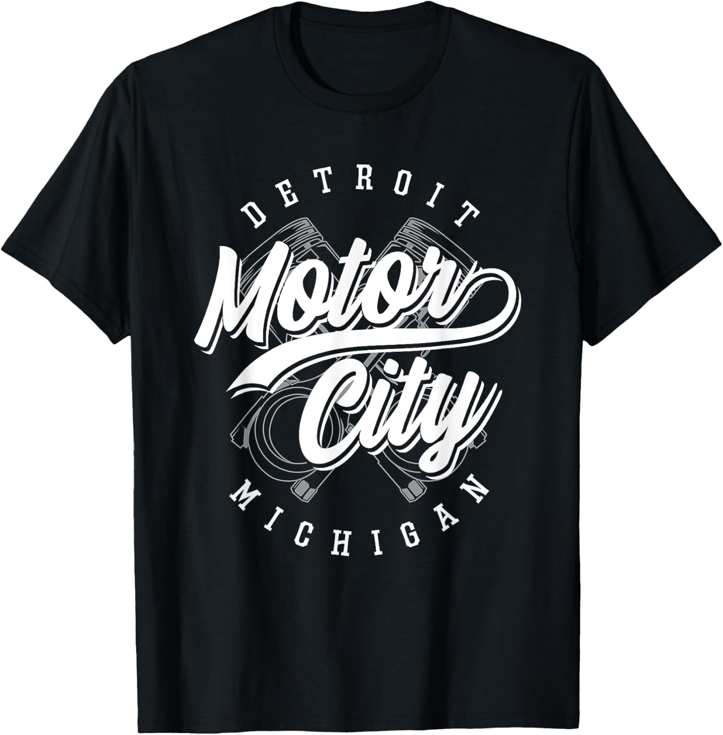 Classic Detroit Motor City Michigan Michiganians Pride Gift T-Shirt - T-Shirt | Black