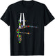 Aerial Yoga Hearts Lover Gift Aerialist Yogi Dance Gifts T-Shirt - T-Shirt | Black