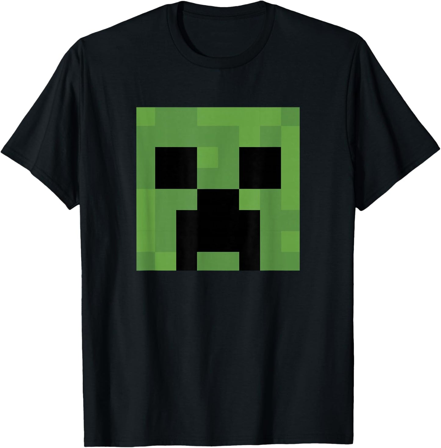 Minecraft Creeper Big Face T-Shirt - T-Shirt | Black