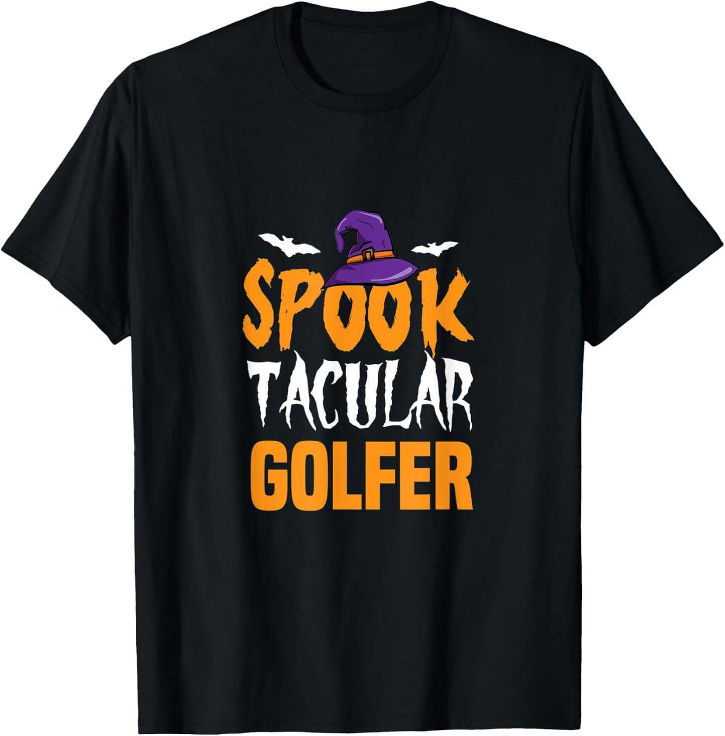 Spooktacular Golfer Halloween Outfit Gift T-Shirt - T-Shirt | Black