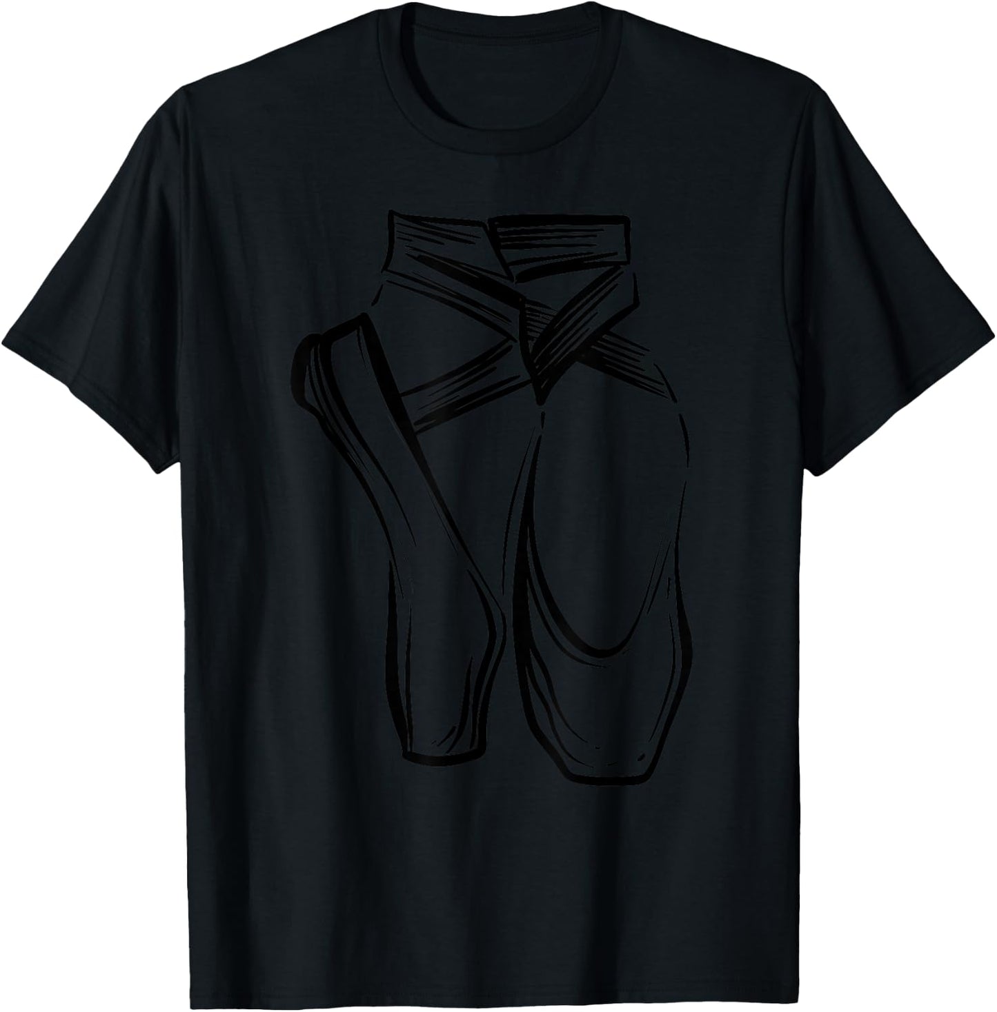 Funny Ballerina Gift Girls Cool Dancer Ballet Pointe Shoes T-Shirt - T-Shirt | Black