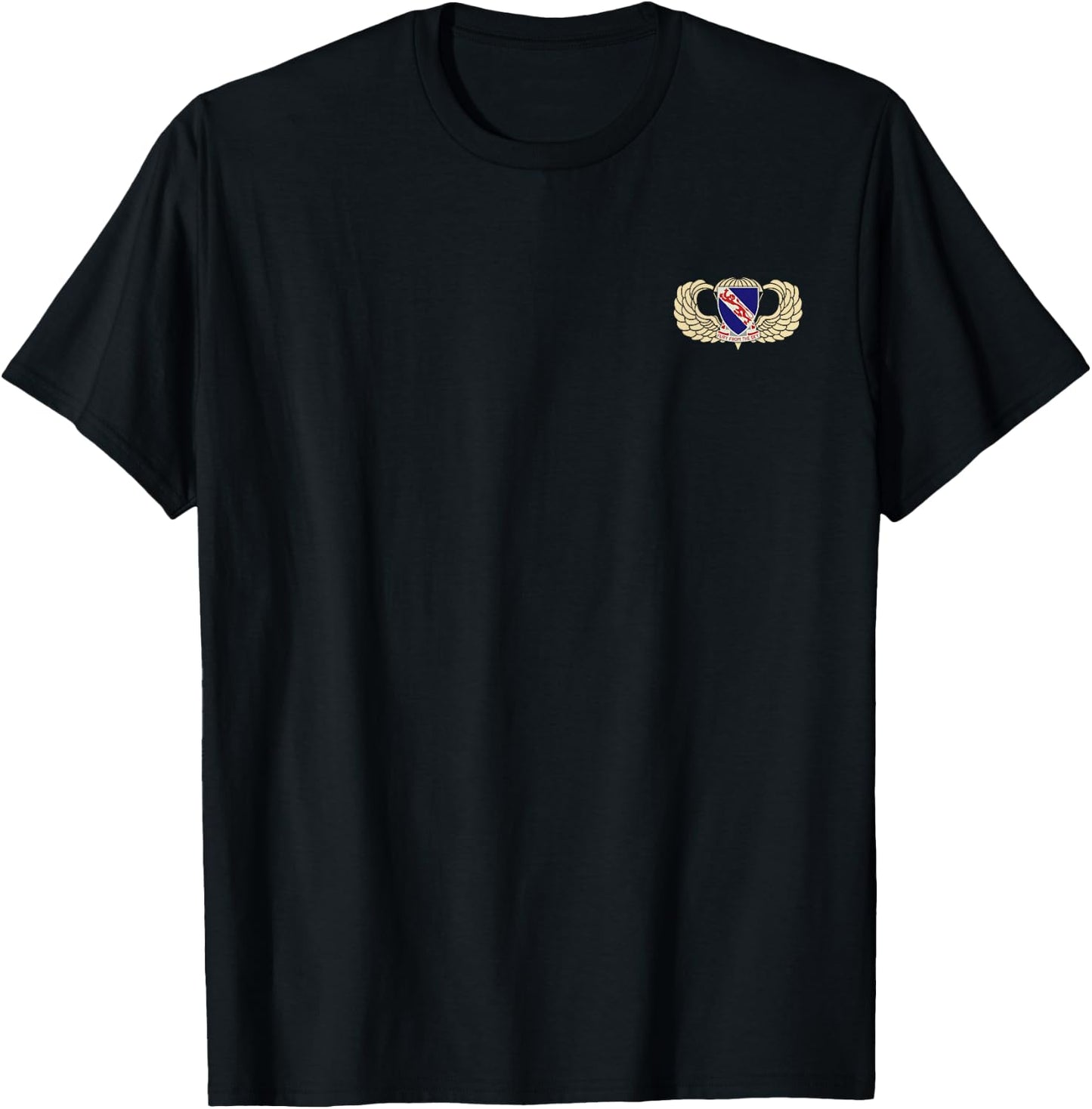 508th Airborne Infantry Regiment Flag Veteran Paratrooper T-Shirt - T-Shirt | Black