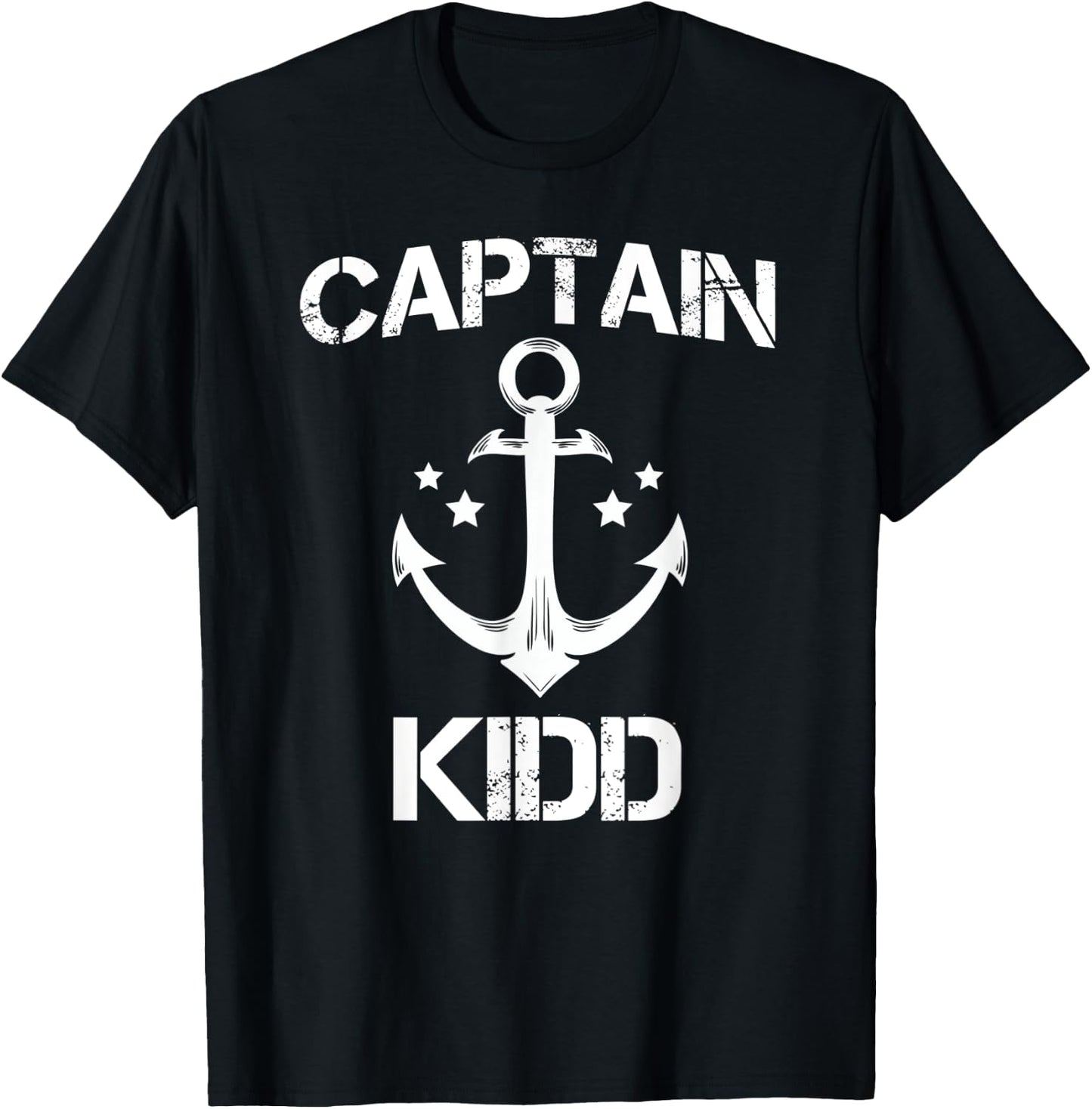 CAPTAIN KIDD Funny Birthday Personalized Surname Clan Gift T-Shirt - T-Shirt | Black