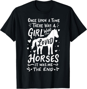 Horse Girl Horses Show Jumping Western Riding Barrel Racing T-Shirt - T-Shirt | Black