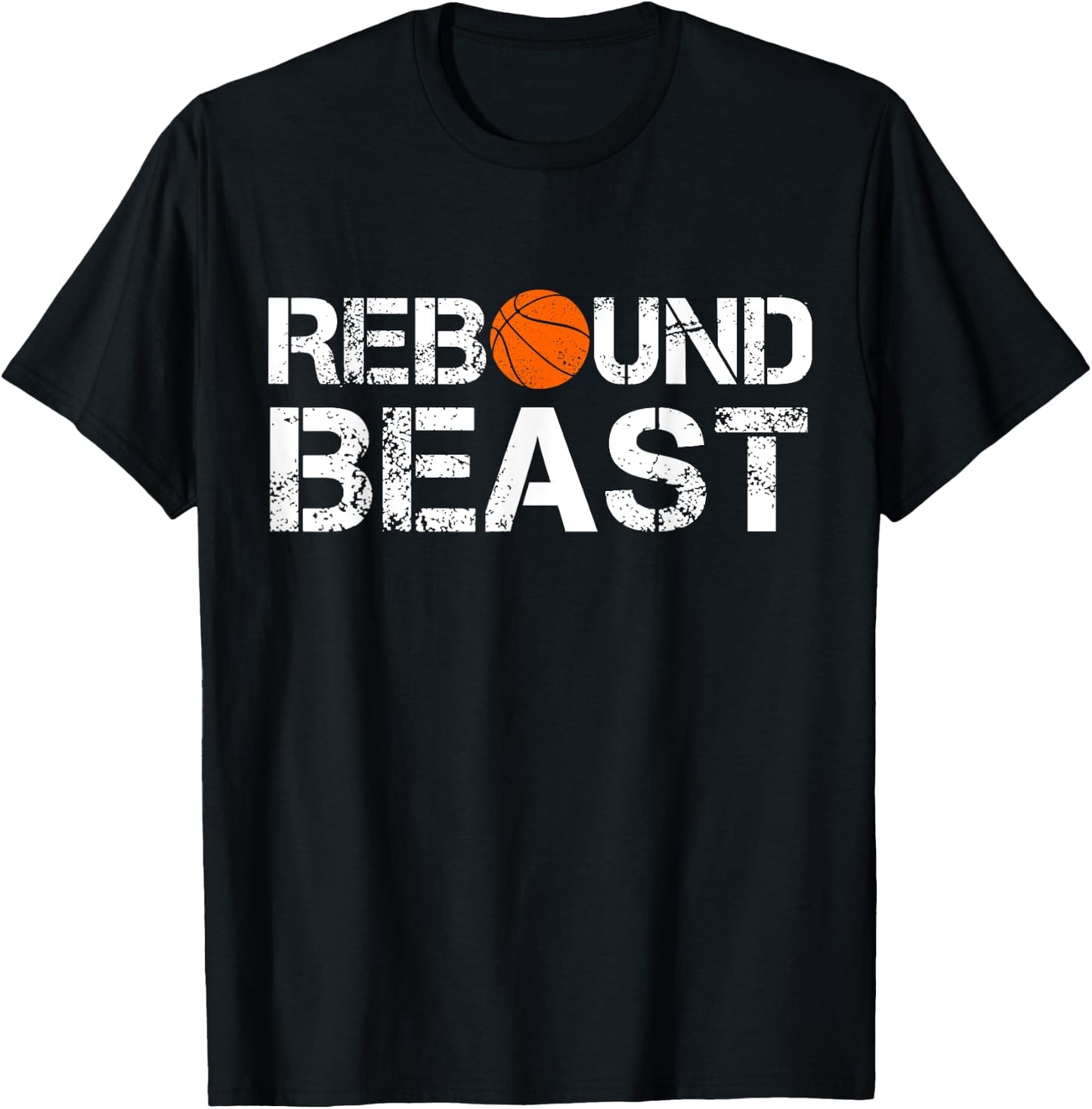 Rebound Beast Funny Basketball Men Boy Player saying Bball T-Shirt - T-Shirt | Black