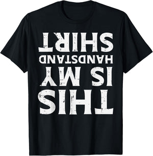 Gym This My Handstand Shirt Fun Gymnastics Fitness Women Men T-Shirt - T-Shirt | Black