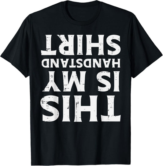 Gym This My Handstand Shirt Fun Gymnastics Fitness Women Men T-Shirt - T-Shirt | Black