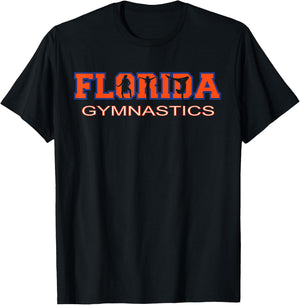 Florida Gymnastics Girls Tumbling Gear Gymnast Aerobic Dance T-Shirt - T-Shirt | Black