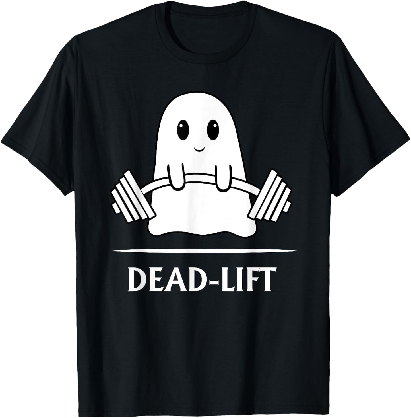 Ghost Dead-lift Weightlifting Fitness Gym Halloween 2023 T-Shirt - T-Shirt | Black