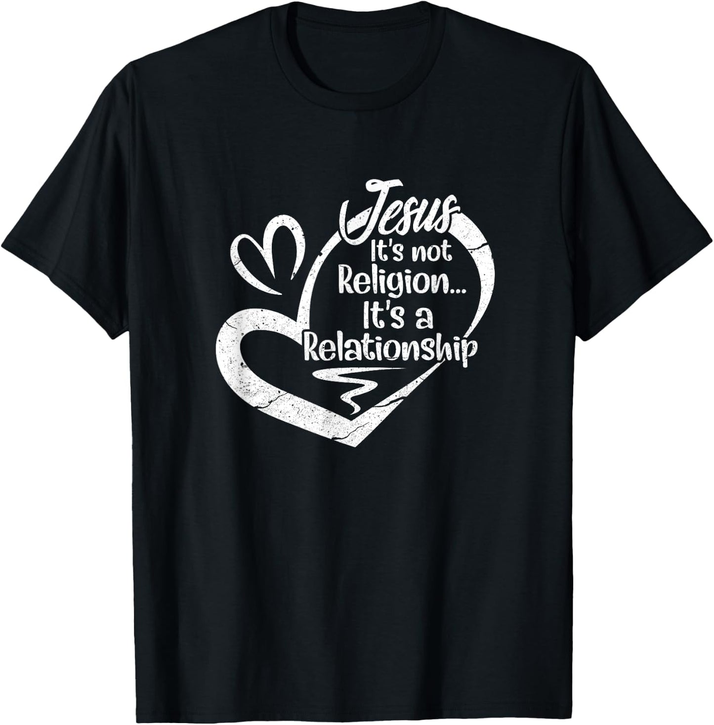 It's Not A Religion It's A Personal Relationship Christian T-Shirt - T-Shirt | Black