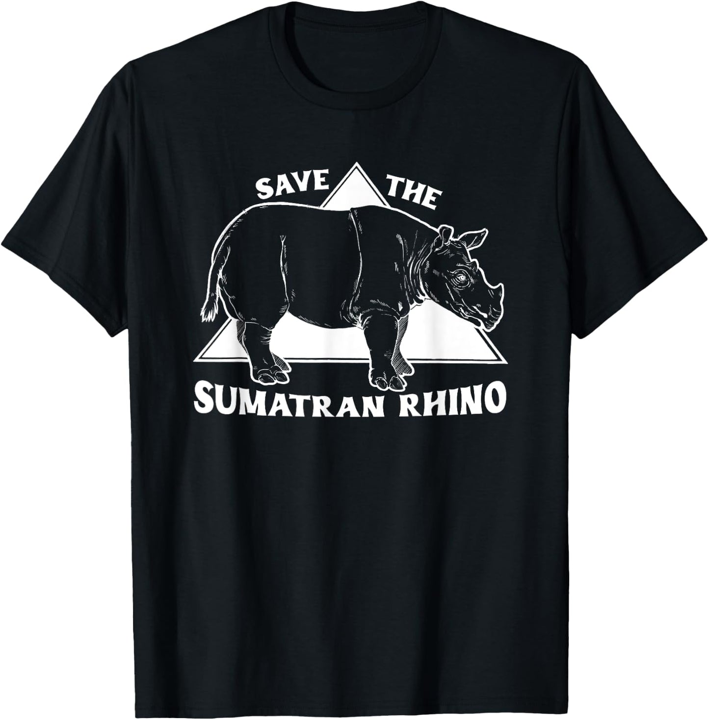 Save The Rhinos - Sumatran Rhino T-Shirt - T-Shirt | Black