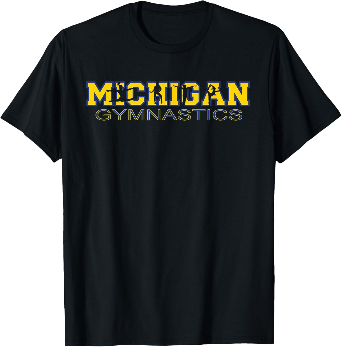 Michigan Gymnastics Girls Tumbling Gear Gymnast Dance T-Shirt - T-Shirt | Black