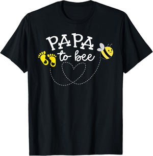 Papa to Bee Pregnancy Announcement Baby Shower T-Shirt - T-Shirt | Black