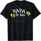 Papa to Bee Pregnancy Announcement Baby Shower T-Shirt - T-Shirt | Black