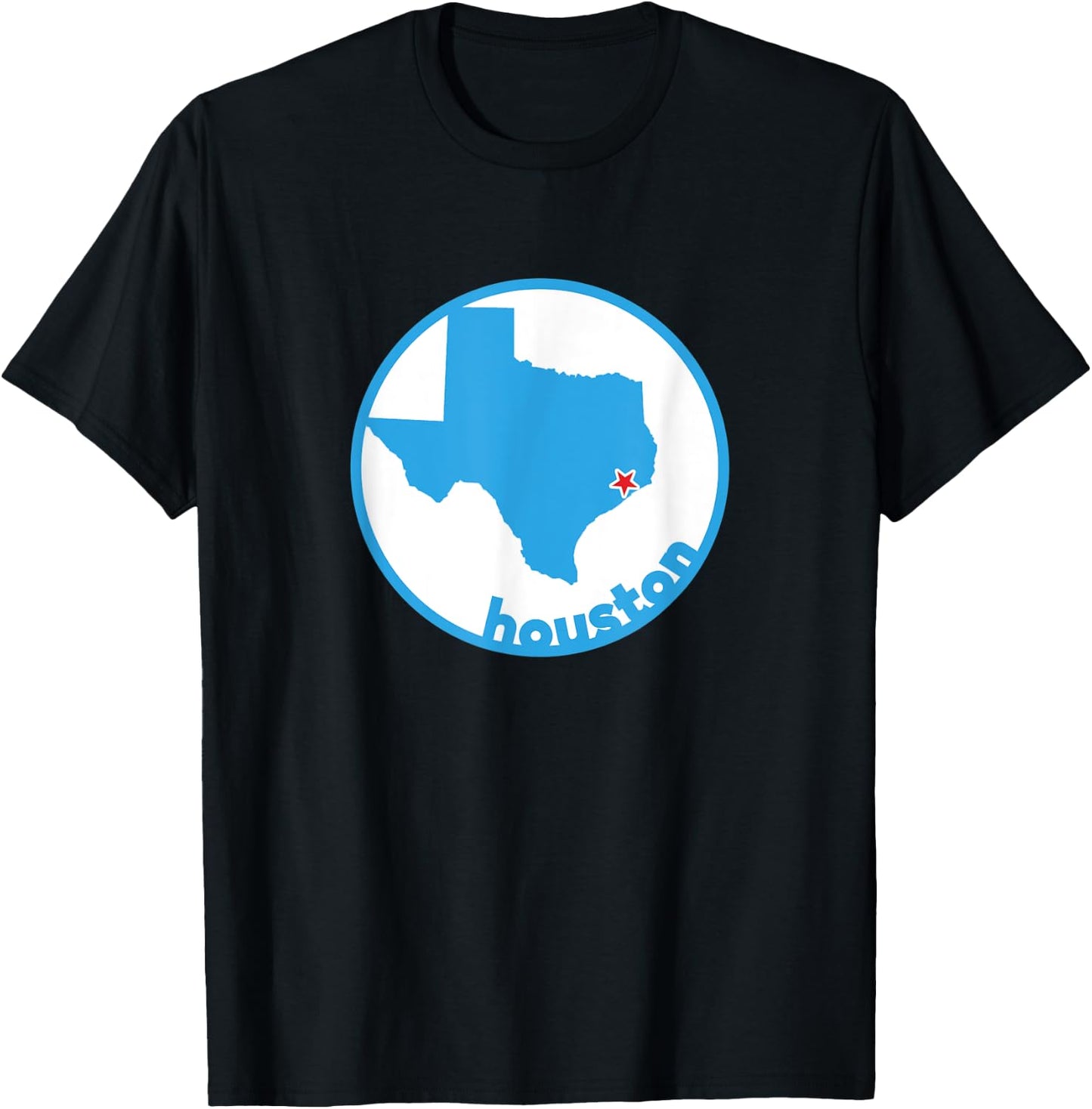 Retro Texas City of Houston H-Town T-Shirt - T-Shirt | Black