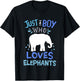 Kids Elephant Just A Boy Who Loves Elephants Gift T-Shirt - T-Shirt | Black