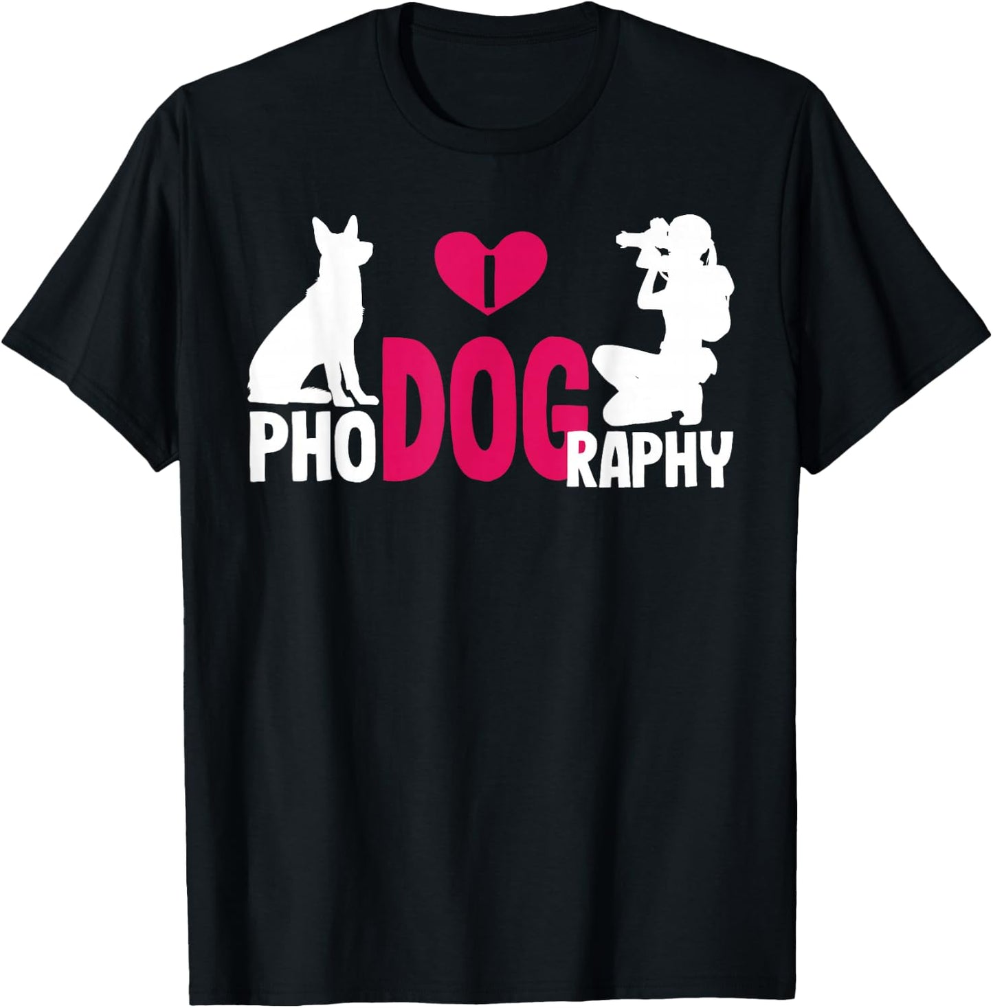 I Phodography Dog Photography Photographer Camera Photo Gift T-Shirt - T-Shirt | Black