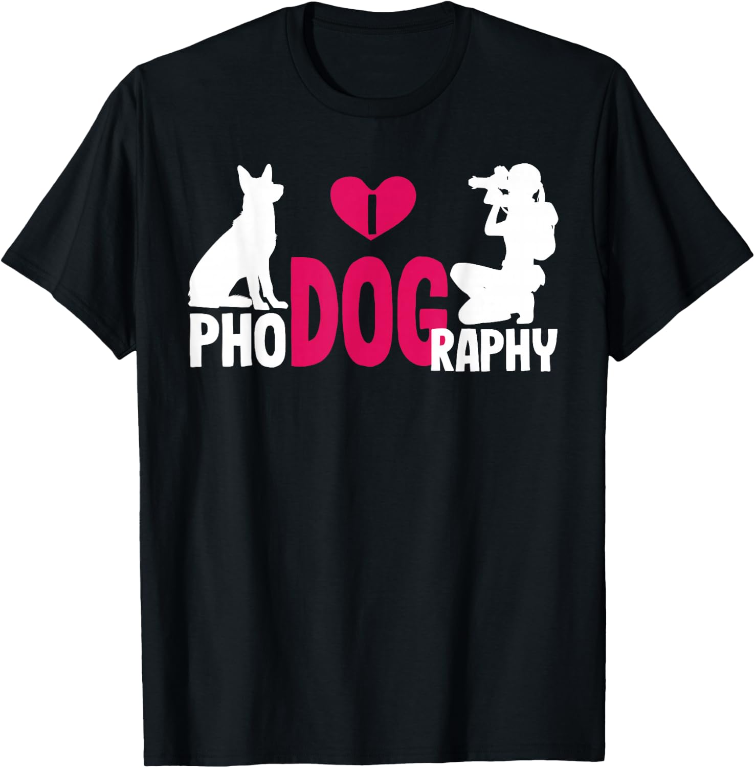 I Phodography Dog Photography Photographer Camera Photo Gift T-Shirt - T-Shirt | Black