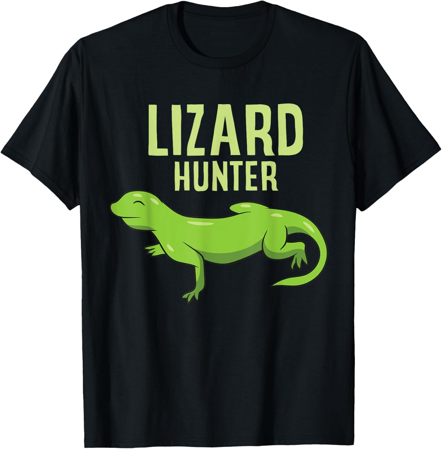 Funny Lizard Catcher Lizard Hunter T-Shirt - T-Shirt | Black