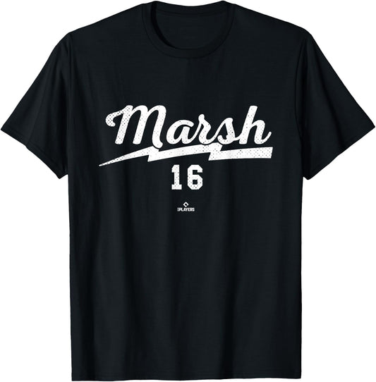 Vintage Gameday Brandon Marsh Philadelphia MLBPA T-Shirt - T-Shirt | Black