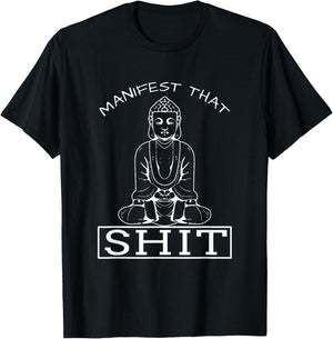 Manifesting That Yoga Mindfulness Peace Hippy Gift T-Shirt - T-Shirt | Black