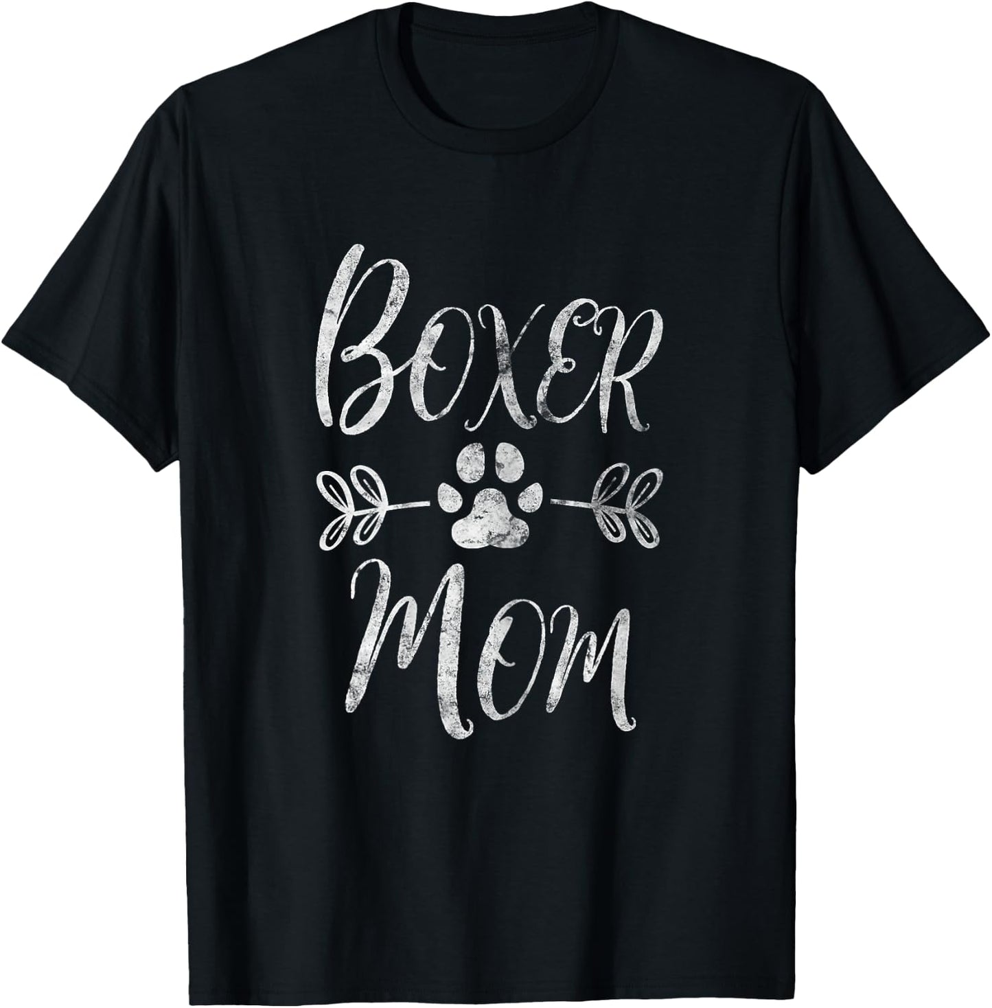 Boxer Mom Shirt Boxer Dog Lover Owner Funny Boxer Dog Mom Women T-Shirt - T-Shirt | Black